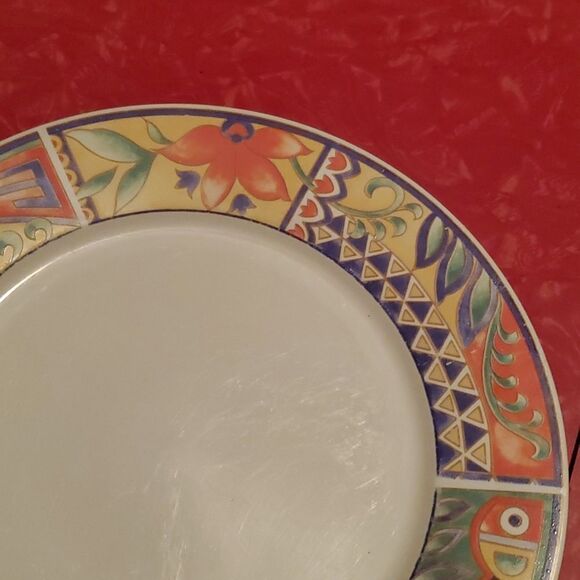 Lynns Stoneware Savanna Rim Dinner Plate 10 5/8" - Picture 3 of 7